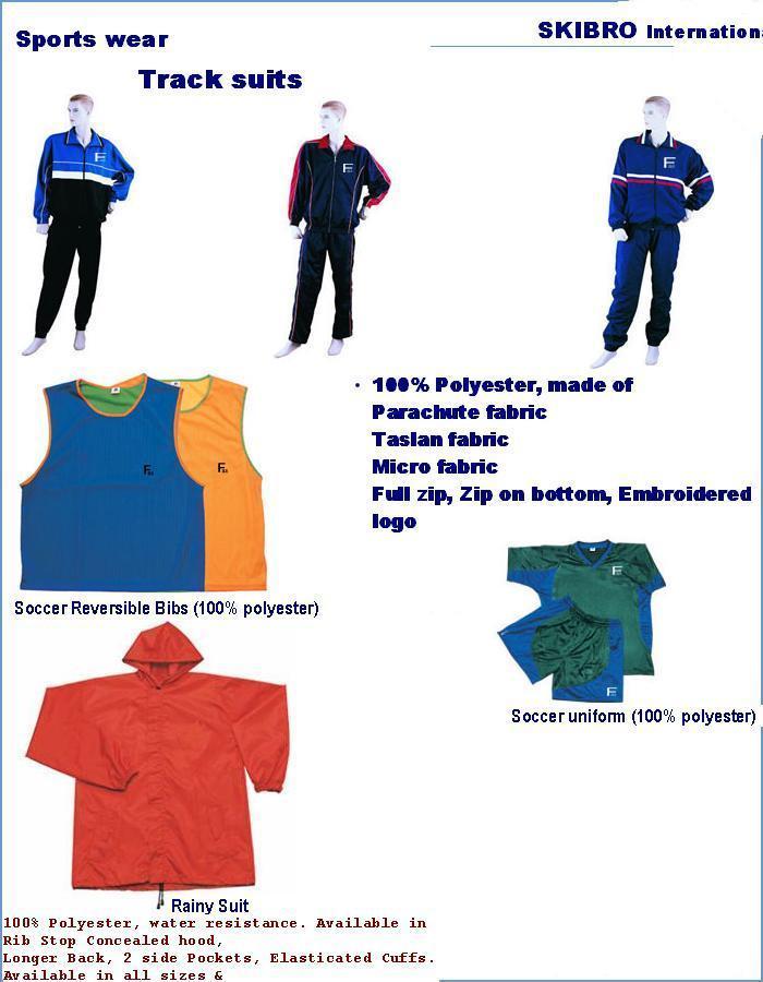  Track Suit, Soccer Uniform & Training Vests