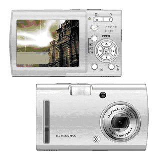 Slim Digital Kamera 6 Megapixel CCD-Sensor mit optischem 3fach-Zoom (Slim Digital Kamera 6 Megapixel CCD-Sensor mit optischem 3fach-Zoom)