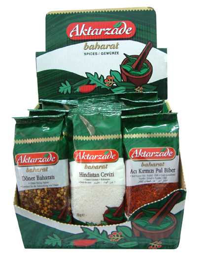  Aktarzade 12 Assorted Spices In 100gr Packages (Aktarzade 12 Assorted Gewürze in 100gr Pakete)