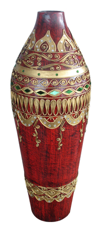  Inlaid Wooden Vase