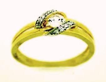  9k Yellow Gold Diamond Ring