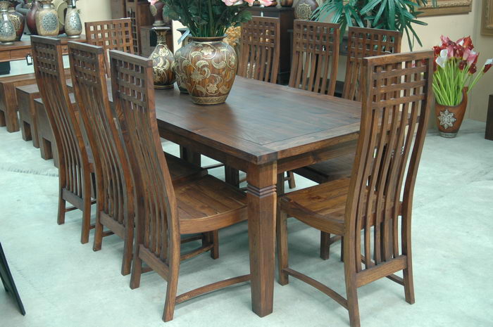 Set Teak Esstisch mit Stuhl (Set Teak Esstisch mit Stuhl)