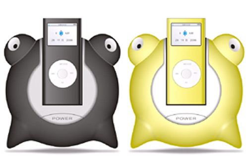  Cartoon Frog Alarm Clock Speaker For Ipod Nano (Cartoon Frog Alarm Clock haut-parleur pour Ipod Nano)