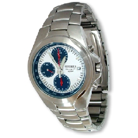  Seiko Mens 100m Chronograph Stainless Steel Watch (Seiko мужские 100m Chronograph Stainless St l Watch)