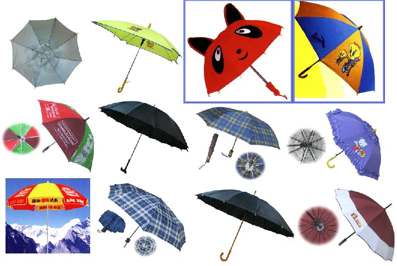  Children Wood Pole Umbrella ()