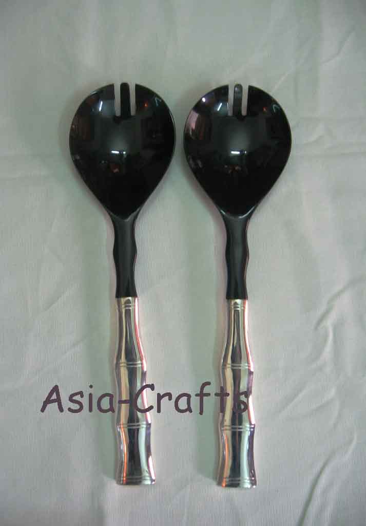  Vietnam Horn Spoon With Silver Handle (Vietnam Corne cuillère à manche d`argent)