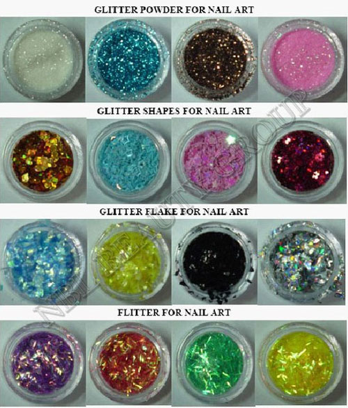  Glitter Shapes, Glitter Powder, Flake & Flitter For Nail Art ( Glitter Shapes, Glitter Powder, Flake & Flitter For Nail Art)