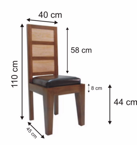  Teak Devina Leather Chair (Teak Devina Leder Chair)