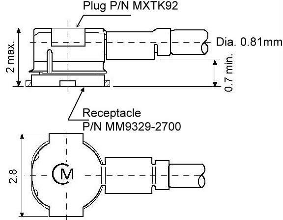 Murata Gsc Mxtk92 Mxtk88 Coaxial Cable (Murata Gsc Mxtk92 Mxtk88 Koaxial-Kabel)