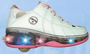  One Wheel Roller Shoes With Flashing Sole (Une roue de Roller shoes avec des flashs d`Sole)