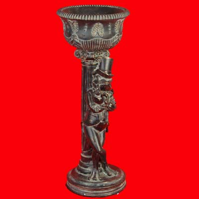  Archaized Dark Bronze Color Pillar Candle Holder, Home