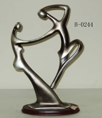  Silver Bronze Color, Resinic Sculpture, Abstract Style