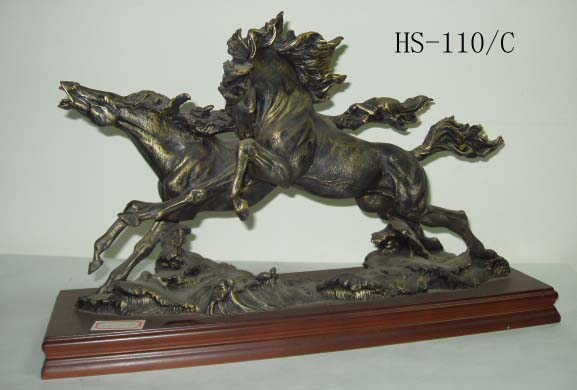  Bronze Color Animal, Horse, Business Gift Resin Craft Statue (Бронзовый цвет животного, лошади, деловых подарков Смола Craft Статуя)