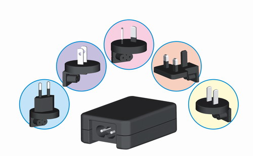  3-60w AC / DC Adapter, AC Adaptor With Interchangeable Plugs
