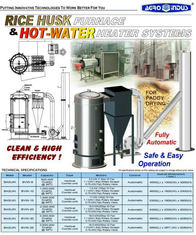  Rice Husk Furnace & Hot Water Heater Systems (Vertical) (Rice Husk Schmelzwanne und Warmwasser-Heizung-Systeme (Vertical))