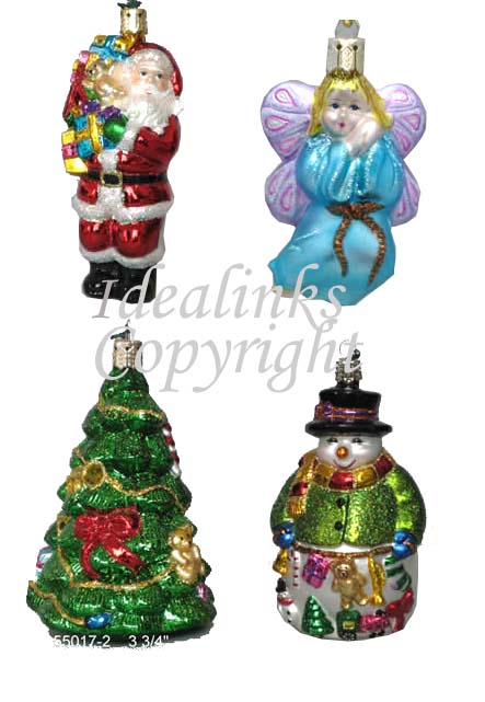  Christmas Ornament Santa, Angel, Tree And Snowman ( Christmas Ornament Santa, Angel, Tree And Snowman)