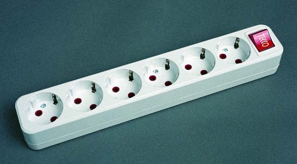  Six Gang Grounded Extension Socket With Switch ( Six Gang Grounded Extension Socket With Switch)