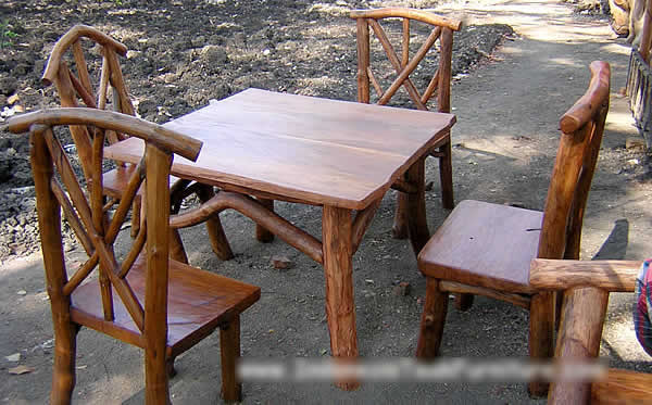  Teak Wood Log Furniture Set (Тика Дерево журнала набор мебели)