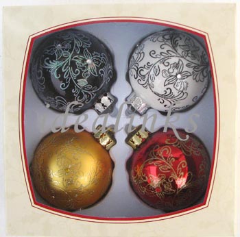  Hand Painted Christmas Glass Balls ( Hand Painted Christmas Glass Balls)