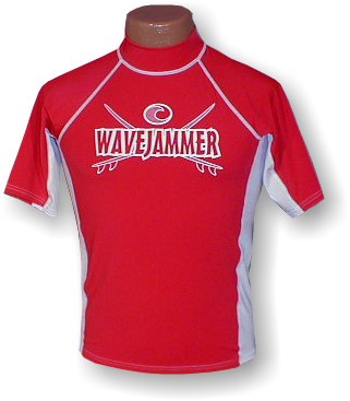  Sun Protection-Lycra Rash Guard, Red Rash Guard (Protection solaire-Lycra Rash Guard, Red Rash Guard)