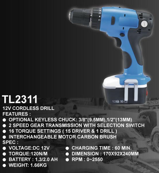  12v Cordless Drill (12v Аккумуляторные дрели)
