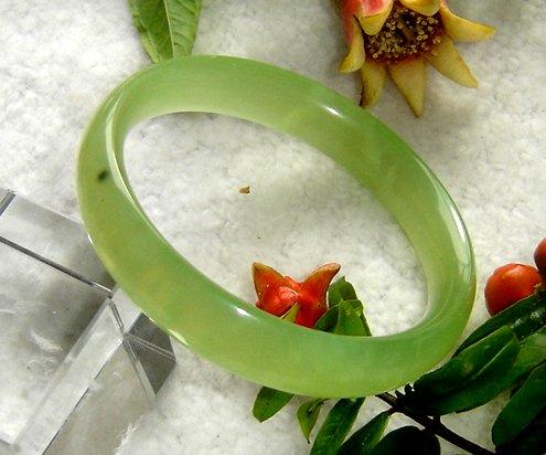  Gorgeous Chinese Old Green Jade Bangle Bracelet