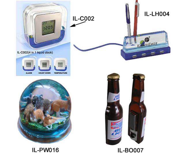  Liquid Clock, Liquid USB Hub, Liquid Snowball (Liquid Clock, Liquid-USB-Hub, Liquid Schneeball)