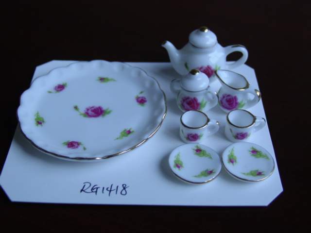  Miniatures Porcelain Tea Set (Фарфоровая миниатюра Чайный сервиз)