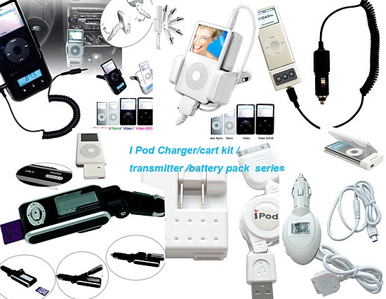 FM Transmitter, Charger, Adapter For Ipod (Transmetteur FM, chargeur, adaptateur pour iPod)