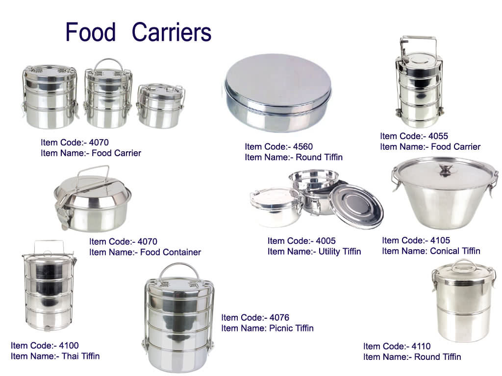  Stainless Steel Food Carrier (Stainless Steel Carrier alimentaire)