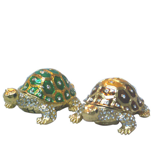  Tortoise Metal Jewellery Box-Artificial Crafts ( Tortoise Metal Jewellery Box-Artificial Crafts)