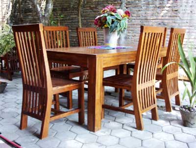 Indoor Outdoor Furniture Sets on Andana Teak Dining Set Made For Indoor And Outdoor Usage