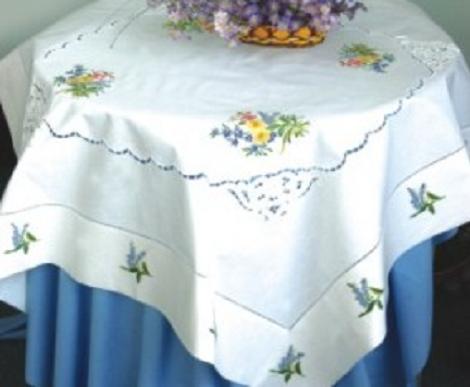  Table Cloth, Table Cover, Table Skirt With Hand Embroidery (Скатерть, настольный обложка, настольный Юбка с ручной вышивкой)
