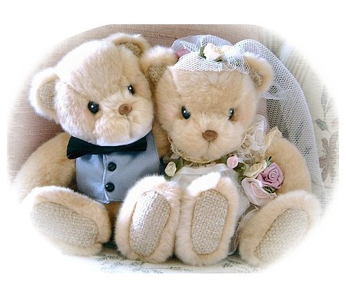  Bride / Groom Teddy Bears (Bride / Groom Teddybären)