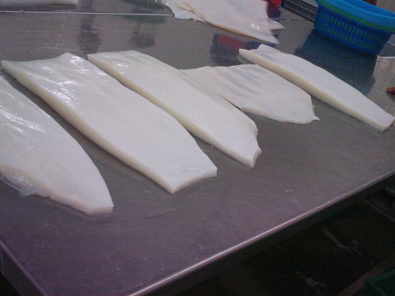  Giant Squid Skinless Fillets (Giant Squid Filets sans peau)