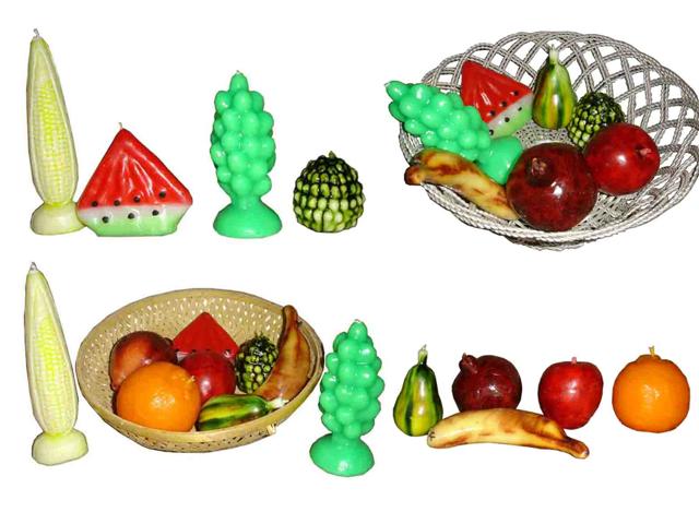  Fruit Basket Candles 4u (Fruit Basket Bougies 4u)