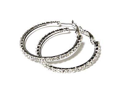  Rhinestone Hoop Earring ( Rhinestone Hoop Earring)