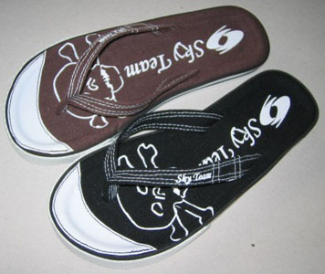  Ladies Printed Canvas Vulcanization Slippers ()