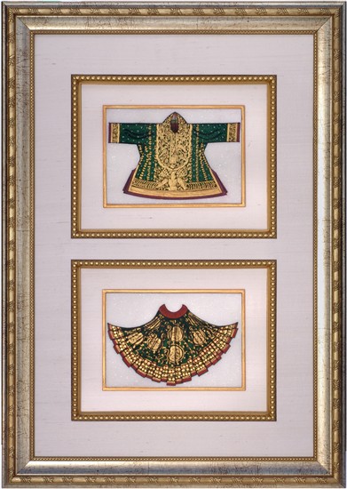  Painted Indian Costumes On Marble Tile (Painted indiennes costumes Marble Tile)