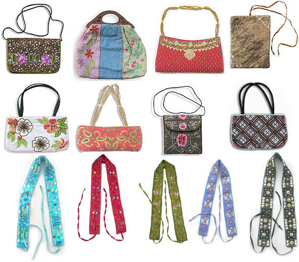  Hand Embroidered Fashion Belts , Bags , Purses