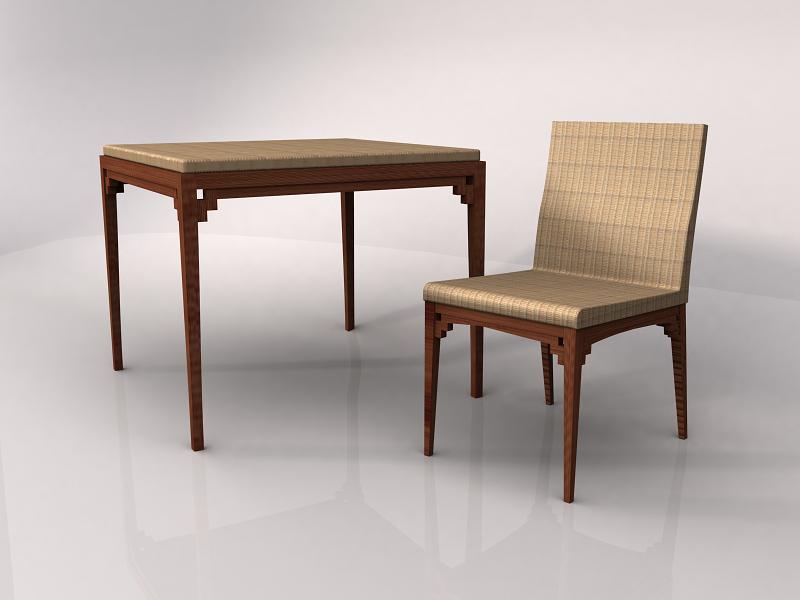 Rattan Dining Table (Rotin Table)