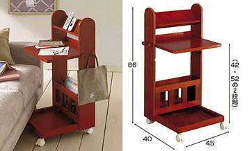  Wooden Rolling Bedside Table ( Wooden Rolling Bedside Table)