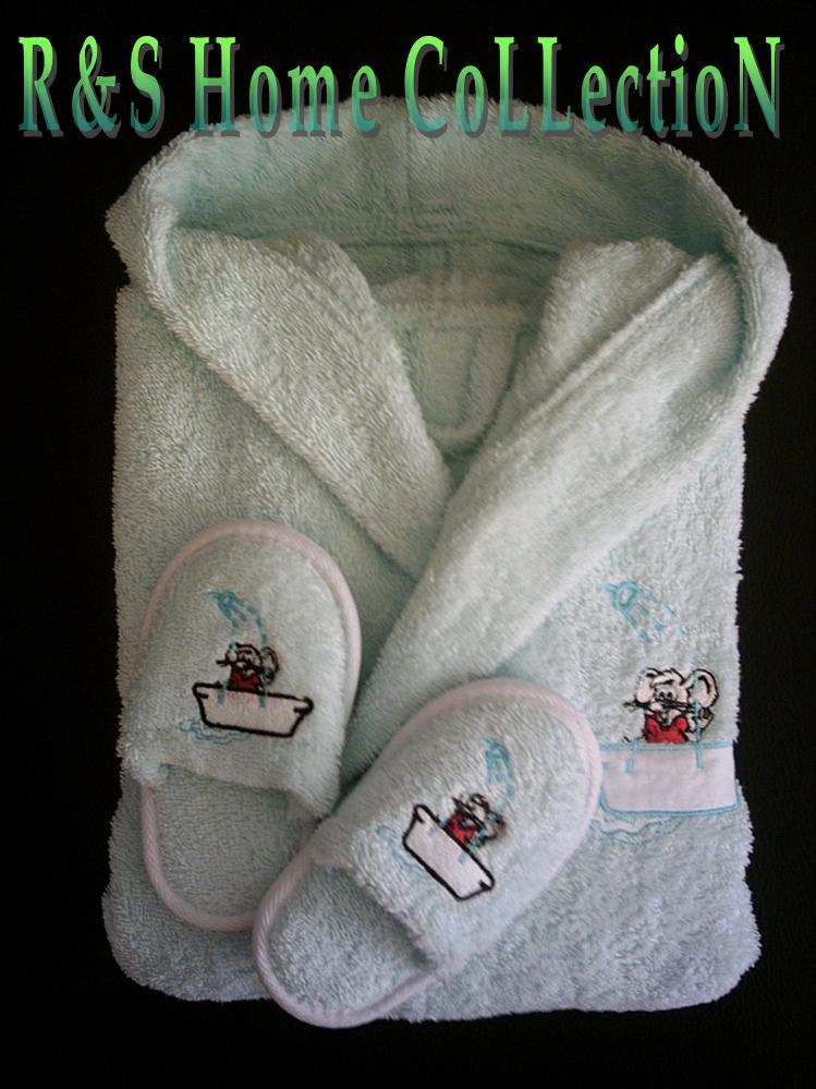  Children Hooded Bathrobe Set (Enfants Hooded Peignoir Set)