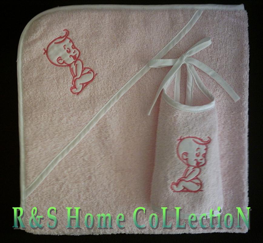  Hooded Baby Towel And Bib (Серая Baby полотенце и Bib)
