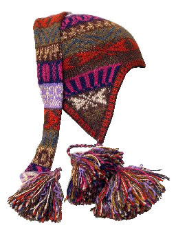  Machu Picchu Purple Alpaca Knit Hat