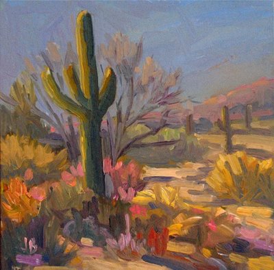 Cactus Oil Painting On Canvas (Кактусы Картина маслом на холсте)