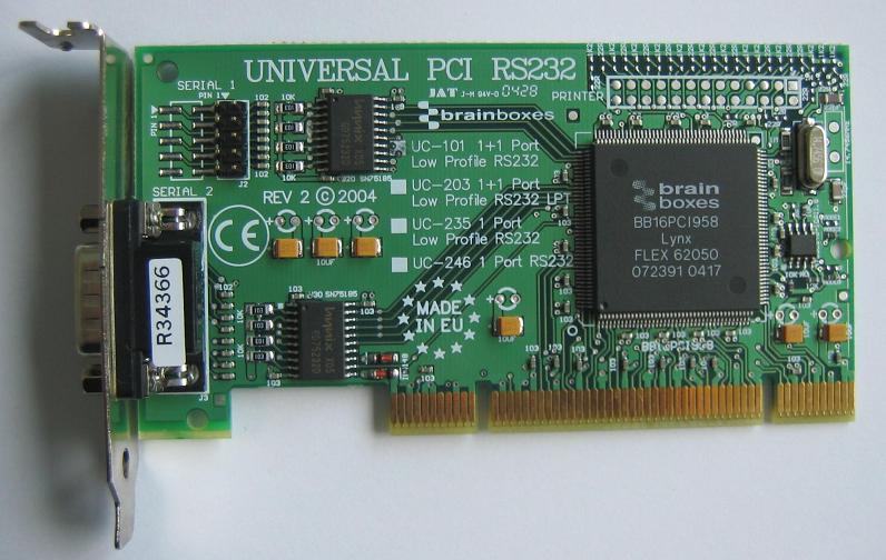 Brainboxes Uc-101 Universal PCI LP 1 1 Port RS232-Karte (Brainboxes Uc-101 Universal PCI LP 1 1 Port RS232-Karte)
