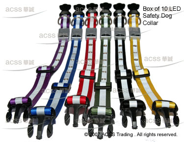  LED Safety Dog Collar (25mm Width)