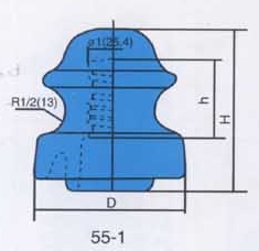  52-3 52-5 Porcelain Insulator (52-3 52-5 porcelaine Insulator)