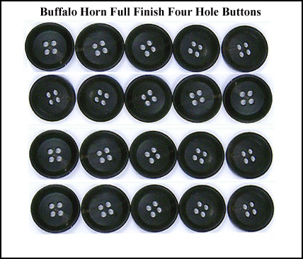  Buffalo Horn Full Finish Four Hole Buttons (Buffalo Роге полная отделка четырех карманных Кнопки)